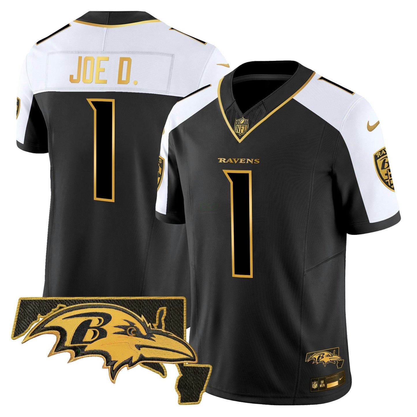 Camisa NFL Baltimore Ravens Men’s 2024 Dourada Vapor Limited Jersey