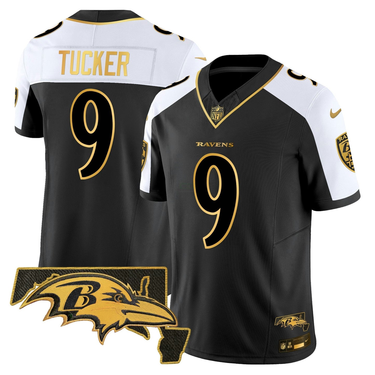 Camisa NFL Baltimore Ravens Men’s 2024 Dourada Vapor Limited Jersey