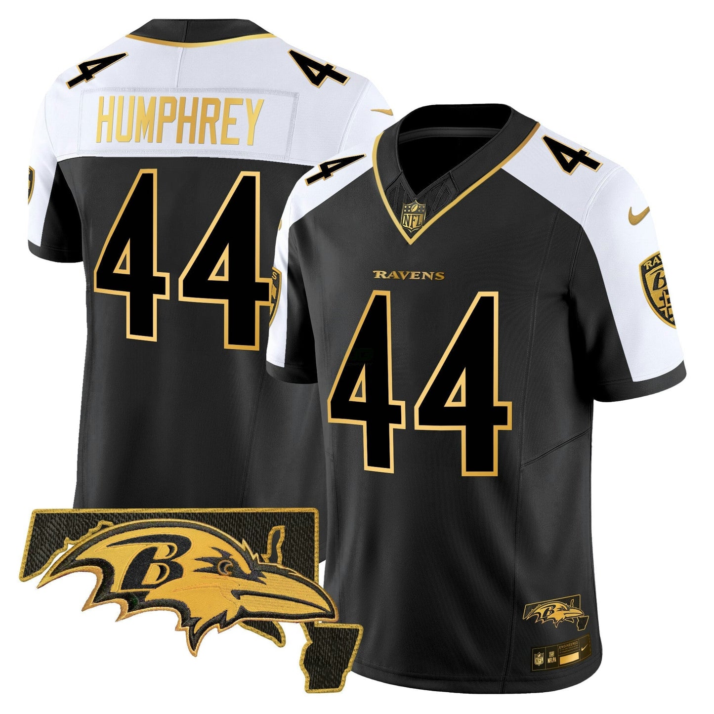 Camisa NFL Baltimore Ravens Men’s 2024 Dourada Vapor Limited Jersey