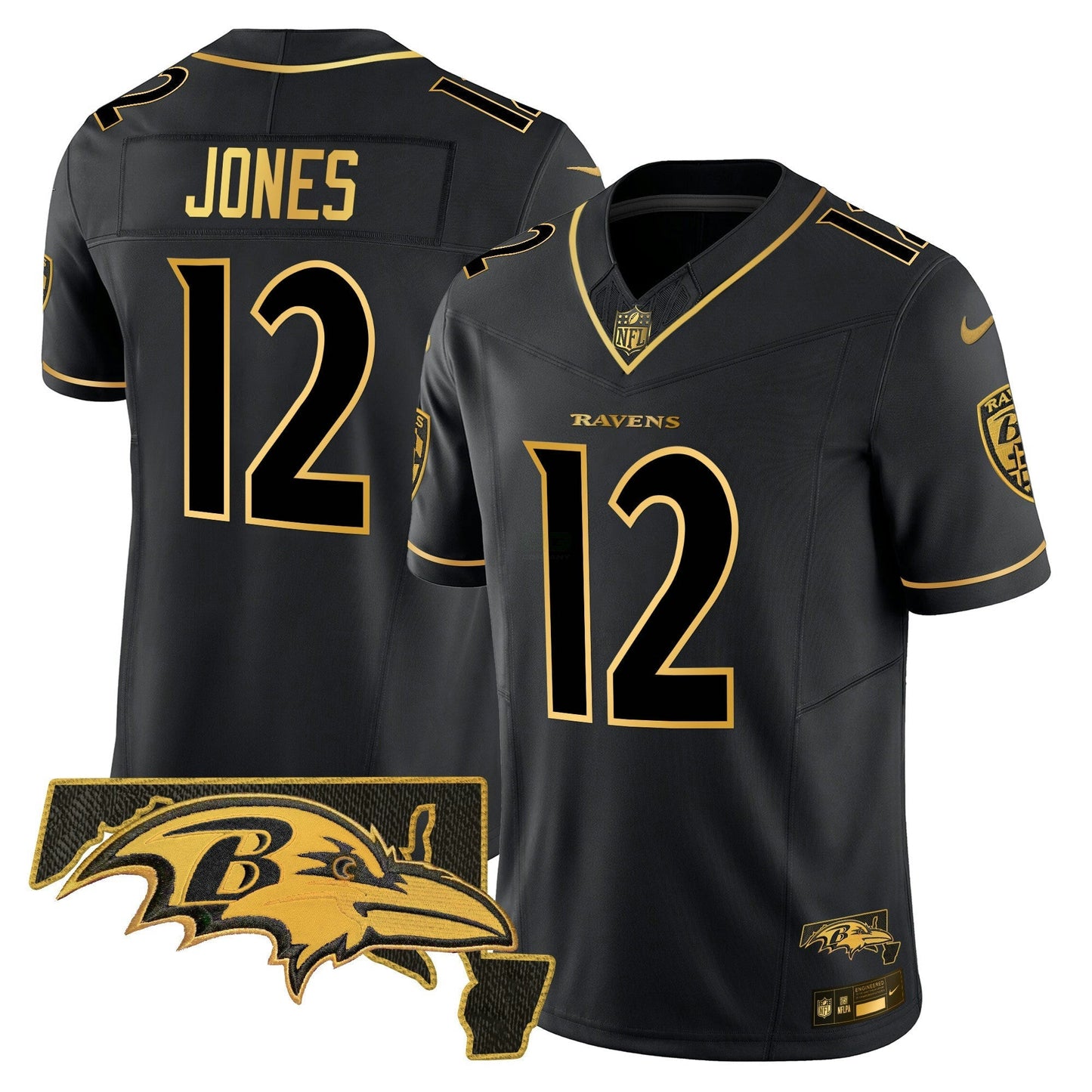 Camisa NFL Baltimore Ravens Men’s 2024 Dourada Vapor Limited Jersey