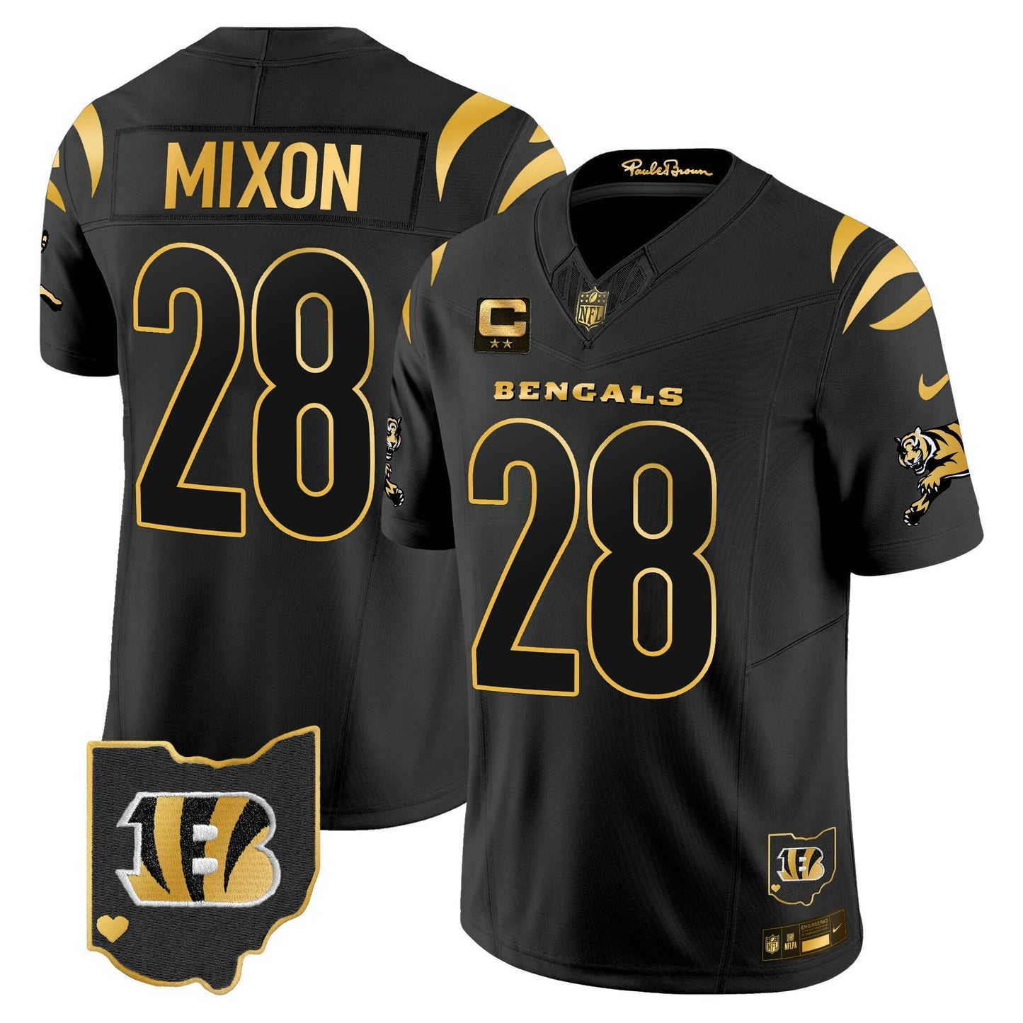 Camisa NFL Cincinnati Bengals Men’s 2024 Dourada Vapor Limited Jersey