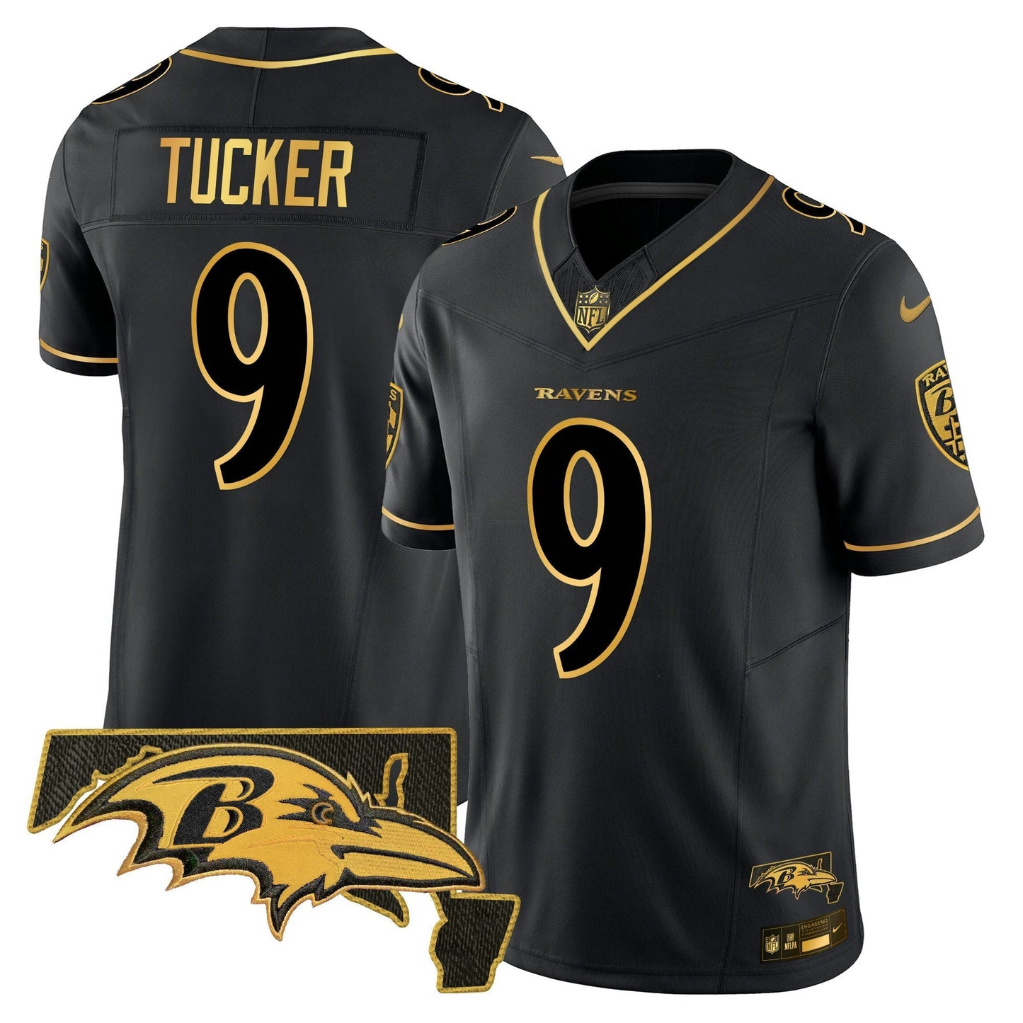 Camisa NFL Baltimore Ravens Men’s 2024 Dourada Vapor Limited Jersey
