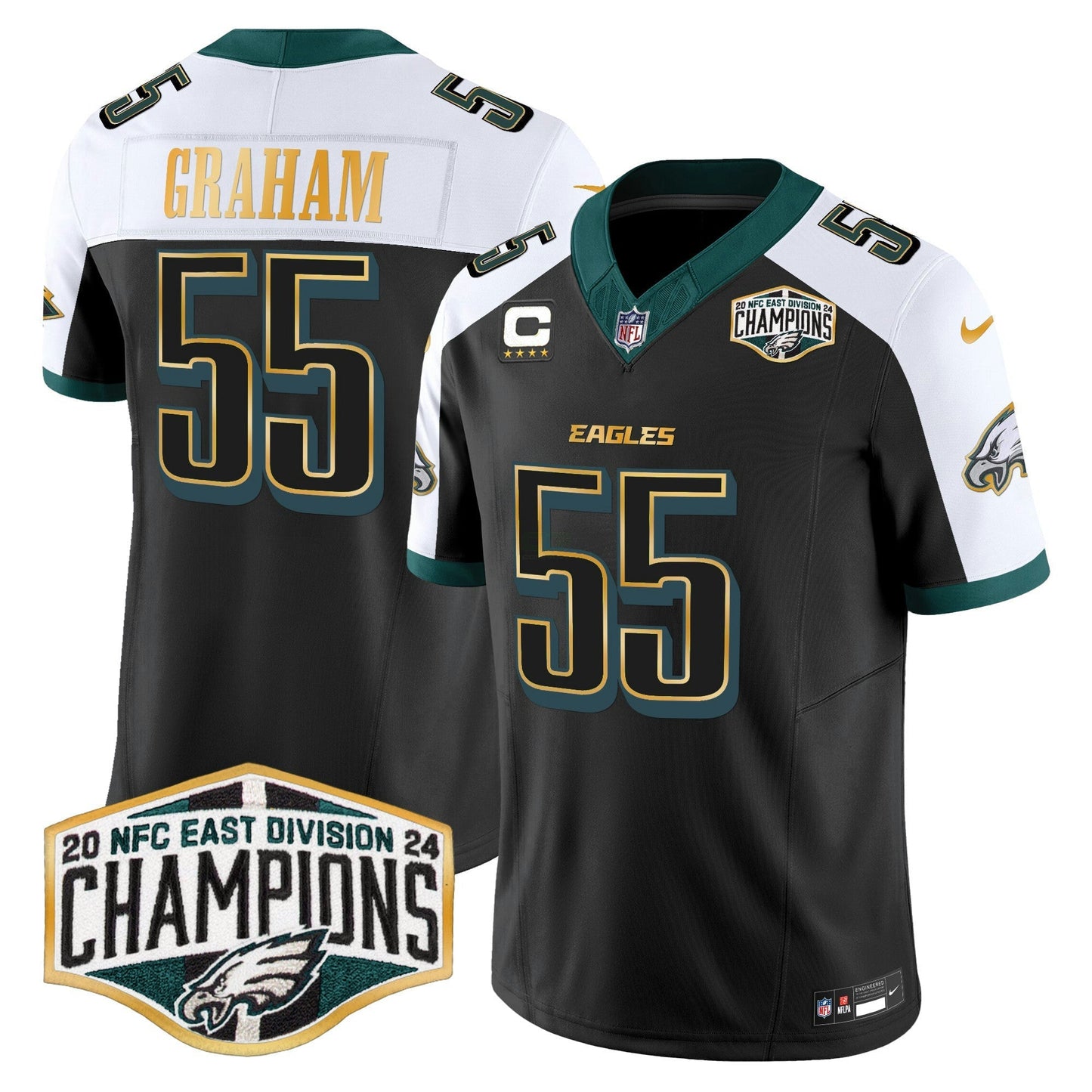 Camisa NFL Men’s 2024 NFC East Division Champions Dourada Trim Vapor Limited Jersey
