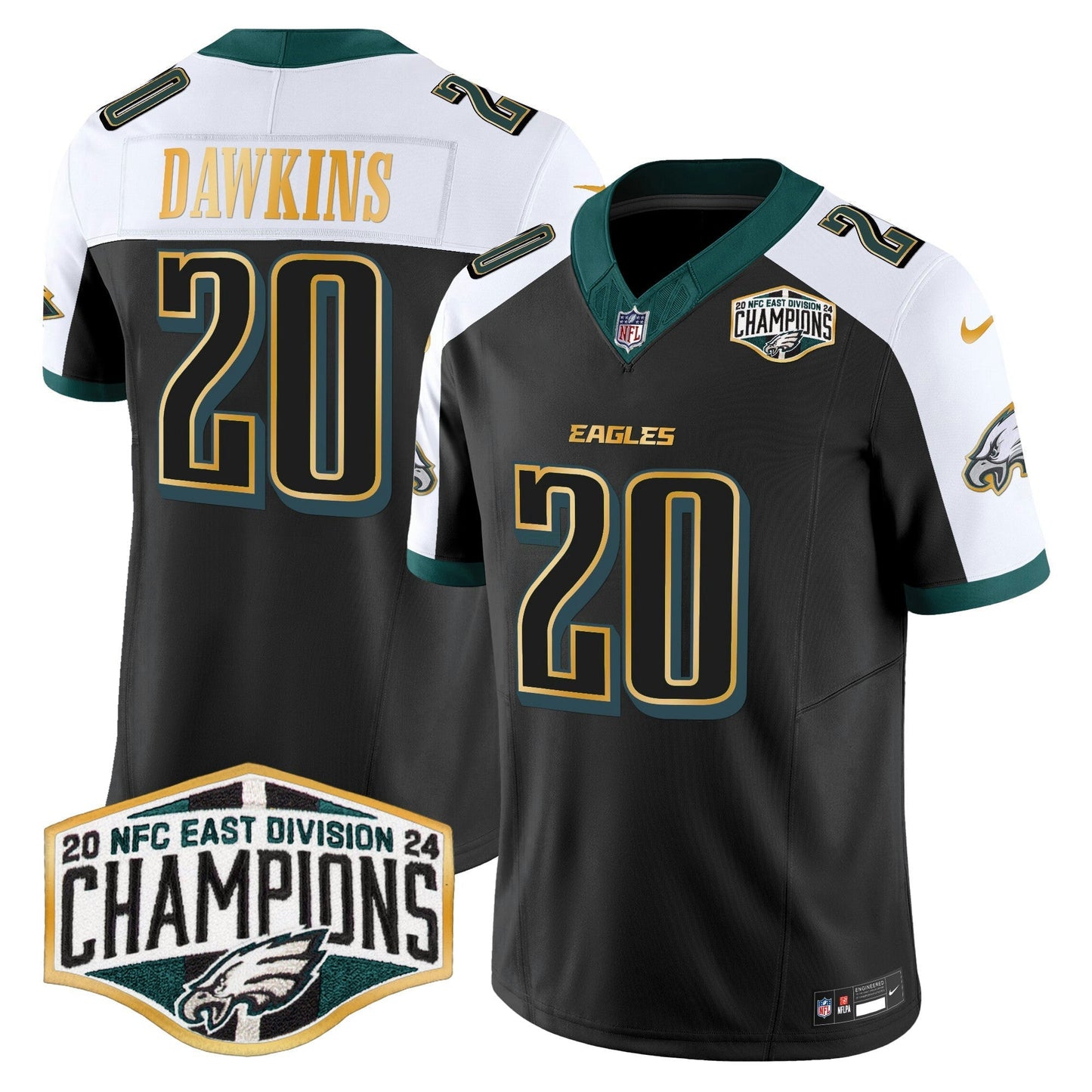 Camisa NFL Men’s 2024 NFC East Division Champions Dourada Trim Vapor Limited Jersey