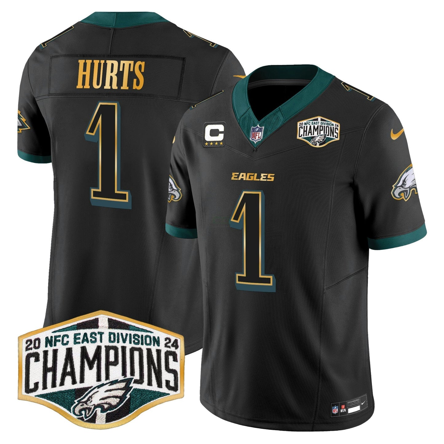 Camisa NFL Men’s 2024 NFC East Division Champions Dourada Trim Vapor Limited Jersey