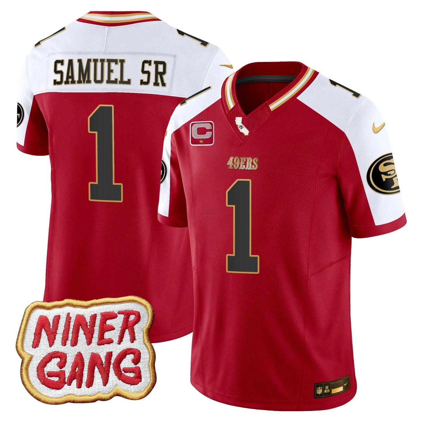 Camisa NFL Men’s 2024 Niner Gang Patch Vapor Jersey