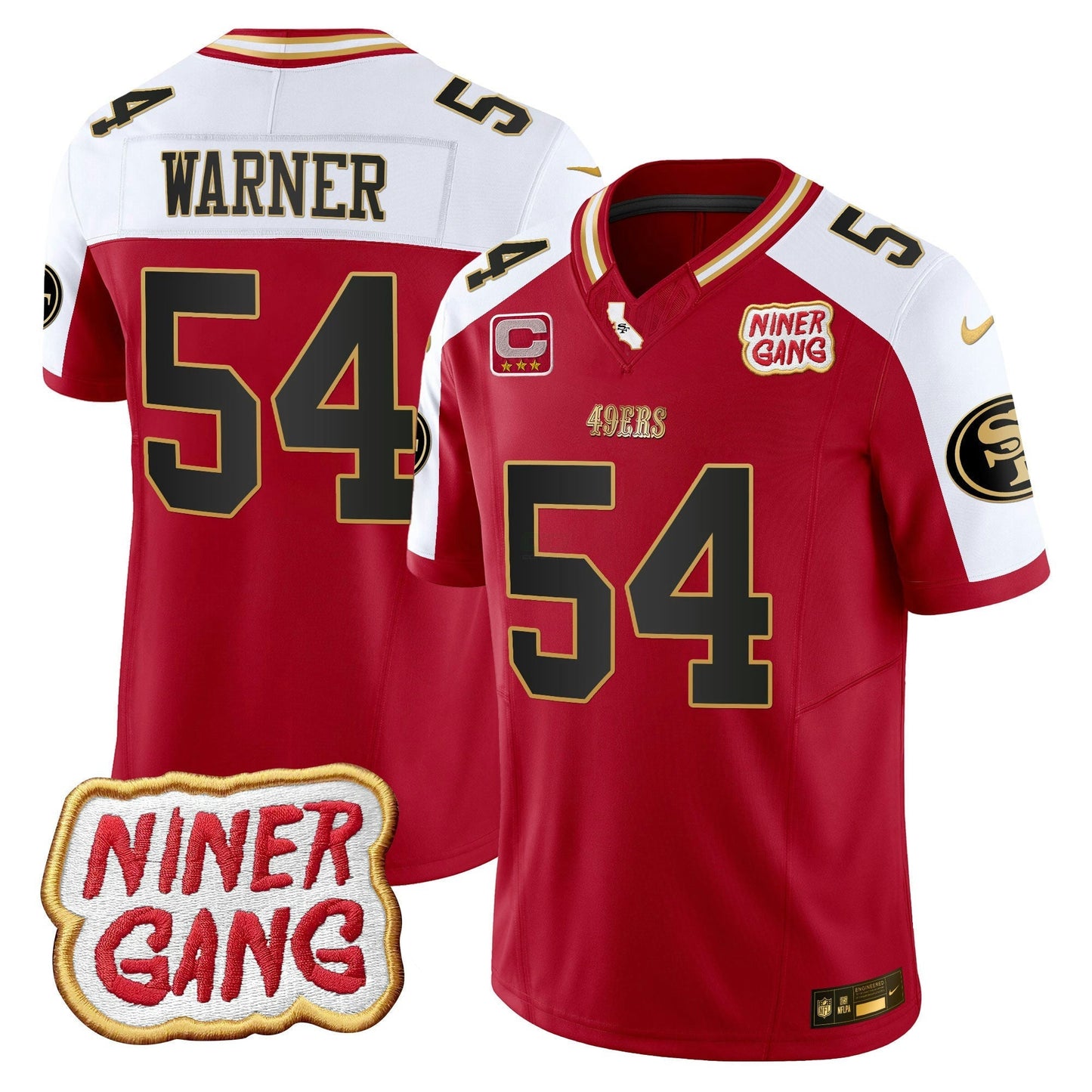 Camisa NFL Men’s 2024 Niner Gang Patch Vapor Jersey