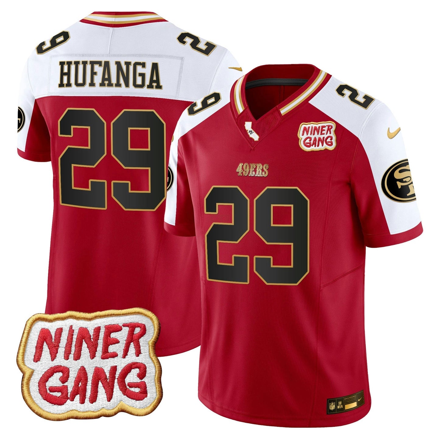 Camisa NFL Men’s 2024 Niner Gang Patch Vapor Jersey