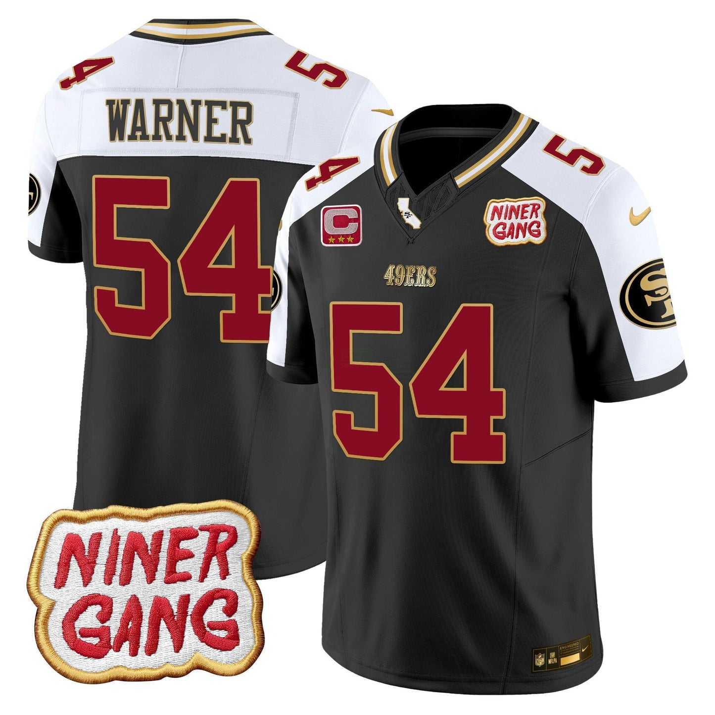 Camisa NFL Men’s 2024 Niner Gang Patch Vapor Jersey