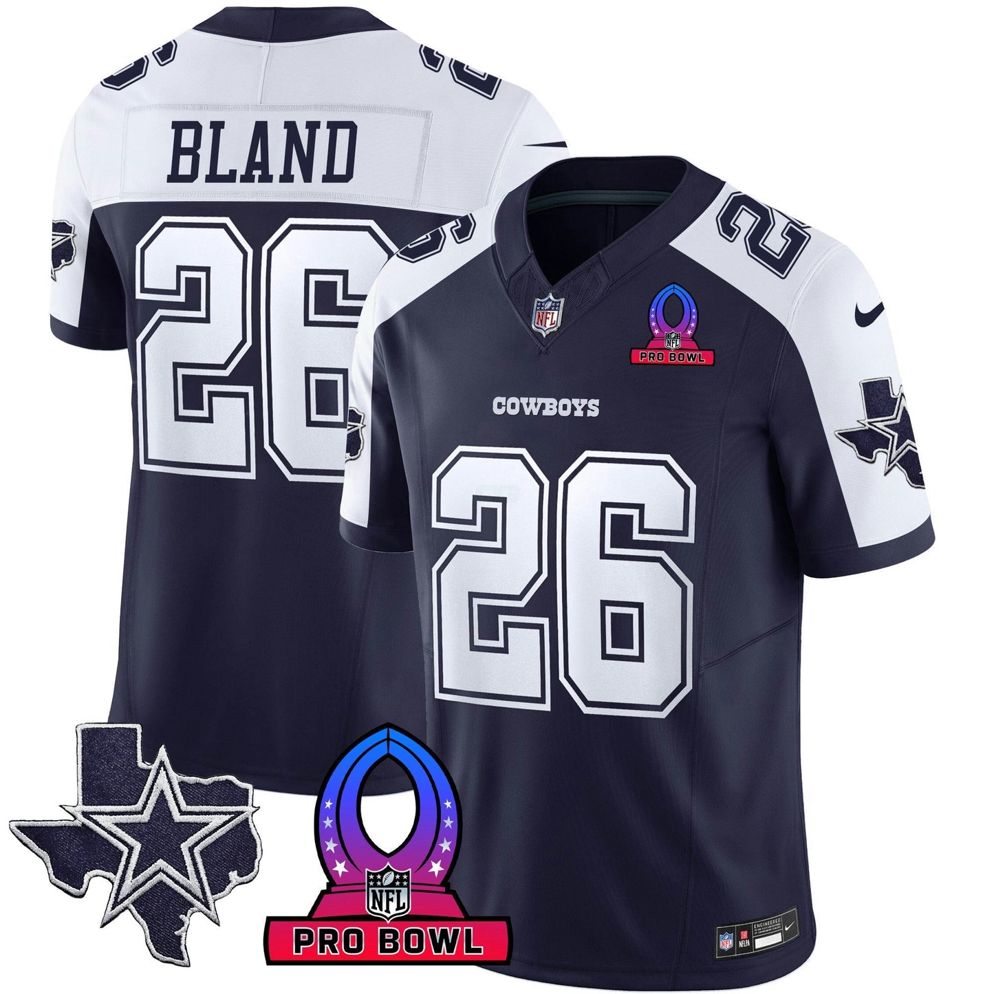 Camisa NFL Dallas Cowboys Men’s 2024 Pro Bowl Patch Vapor Jersey