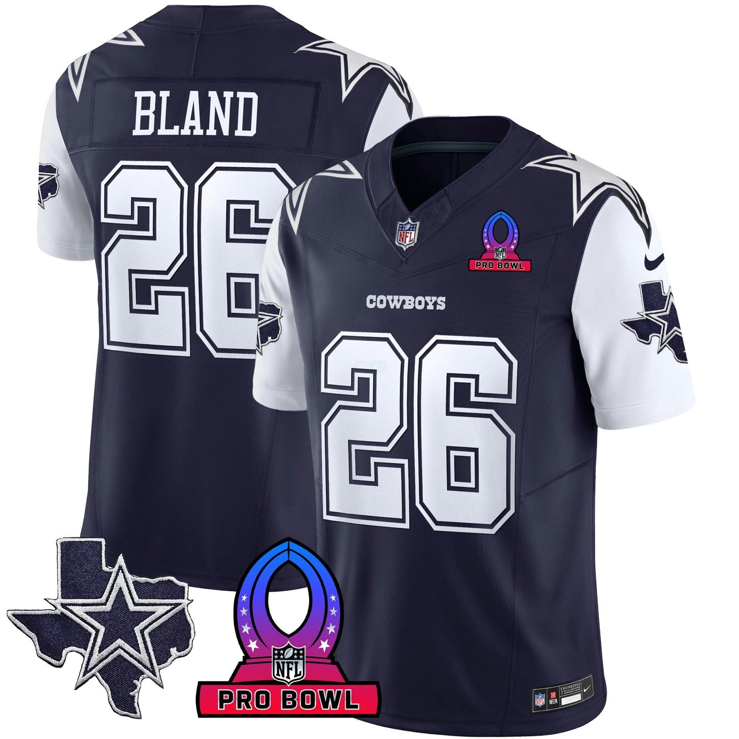 Camisa NFL Dallas Cowboys Men’s 2024 Pro Bowl Patch Vapor Jersey