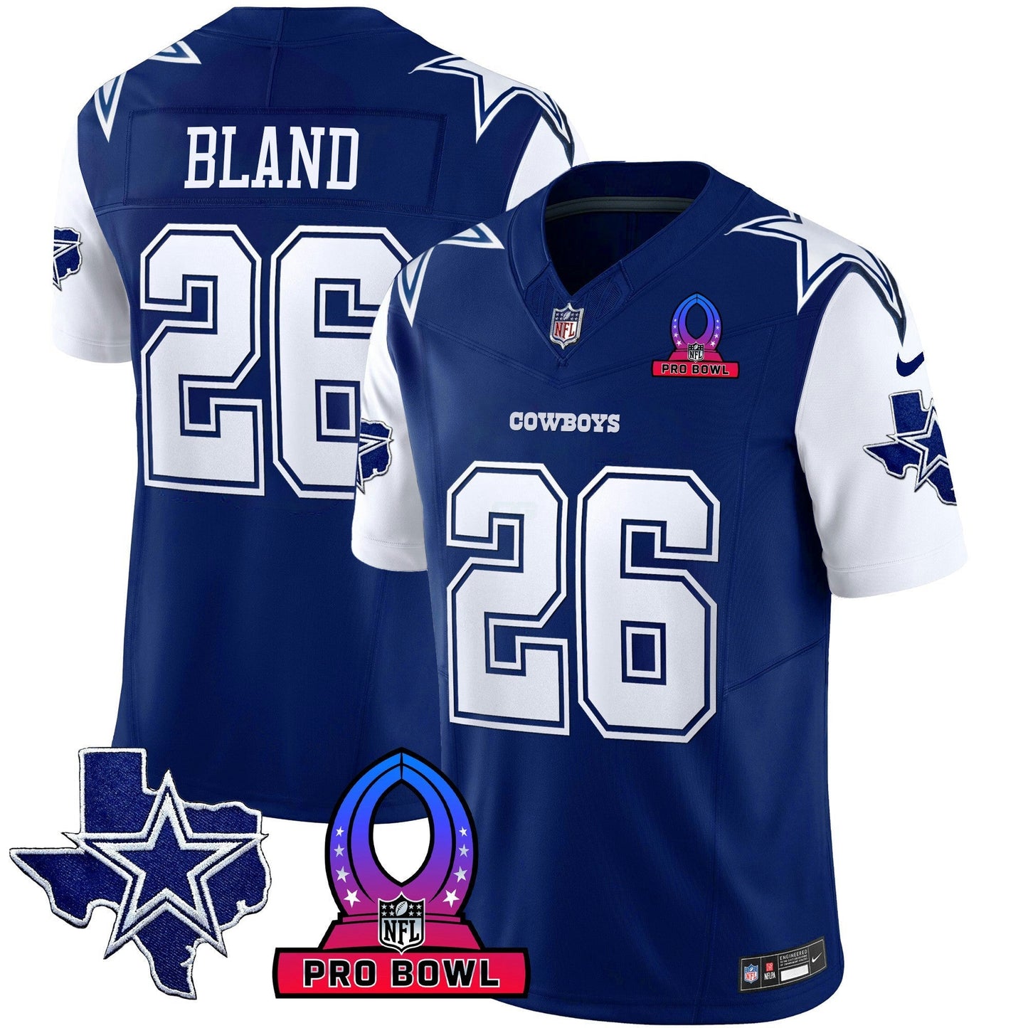 Camisa NFL Dallas Cowboys Men’s 2024 Pro Bowl Patch Vapor Jersey