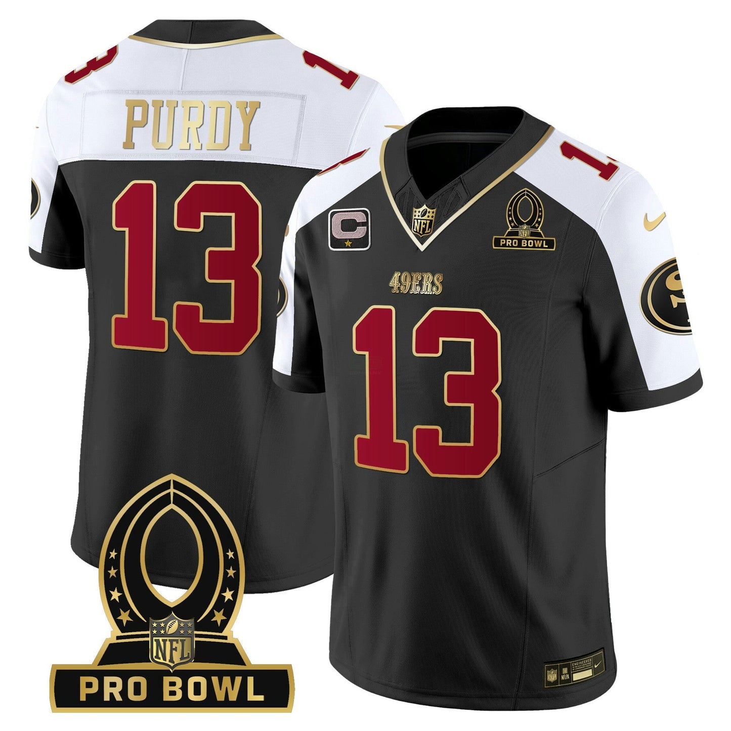 Camisa NFL San Francisco 49ers Men’s 2024 Pro Bowl Patch Vapor Jersey
