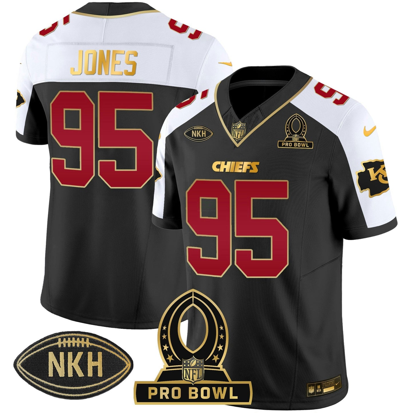 Camisa NFL Kansas City Chiefs Men’s 2024 Pro Bowl Patch Vapor Jersey