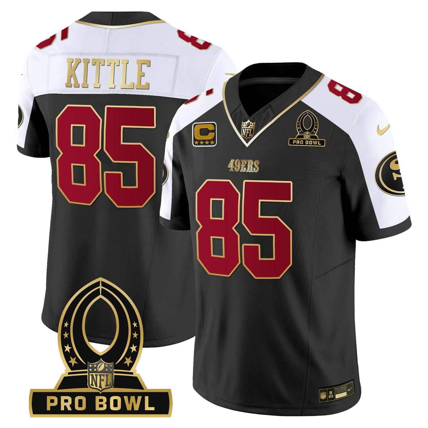 Camisa NFL San Francisco 49ers Men’s 2024 Pro Bowl Patch Vapor Jersey
