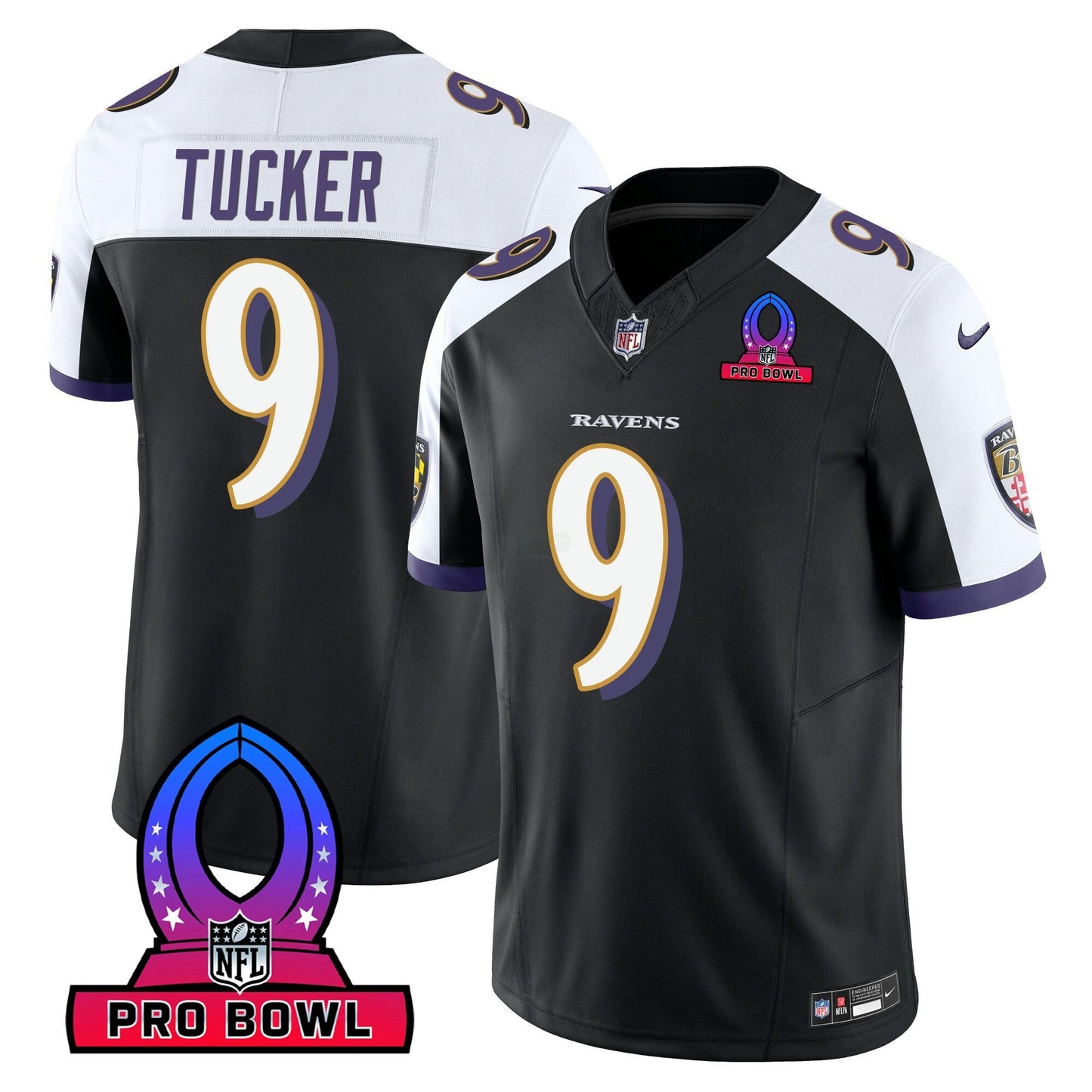 Camisa NFL Baltimore Ravens Men’s 2024 Pro Bowl Patch Vapor Jersey