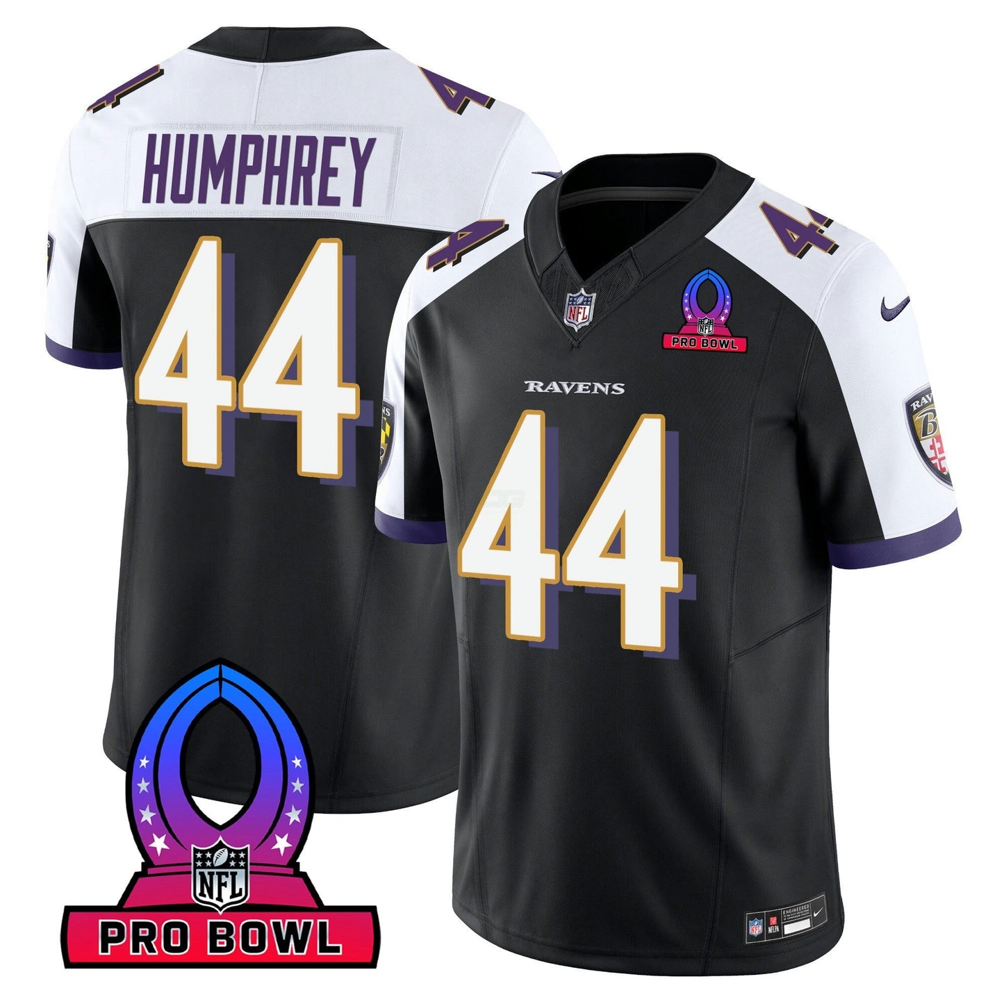 Camisa NFL Baltimore Ravens Men’s 2024 Pro Bowl Patch Vapor Jersey