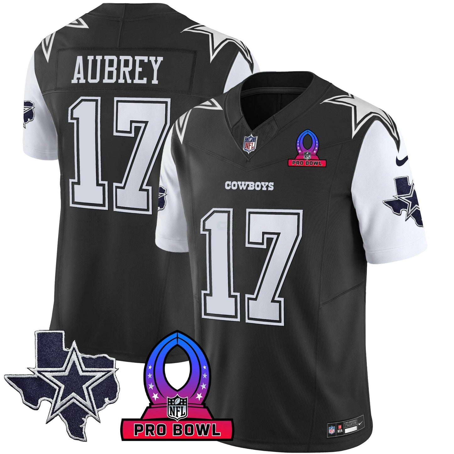 Camisa NFL Dallas Cowboys Men’s 2024 Pro Bowl Patch Vapor Jersey