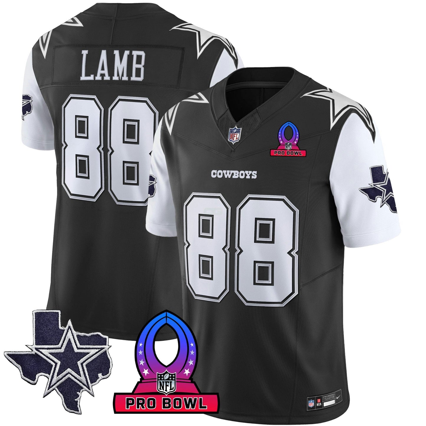 Camisa NFL Dallas Cowboys Men’s 2024 Pro Bowl Patch Vapor Jersey