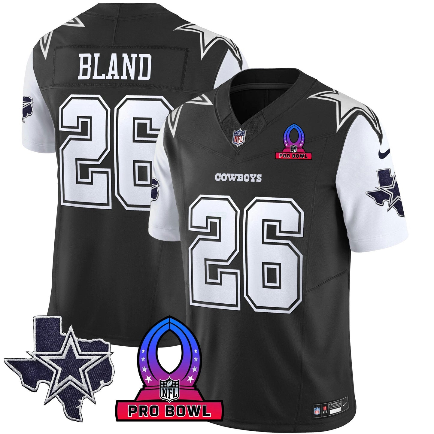 Camisa NFL Dallas Cowboys Men’s 2024 Pro Bowl Patch Vapor Jersey