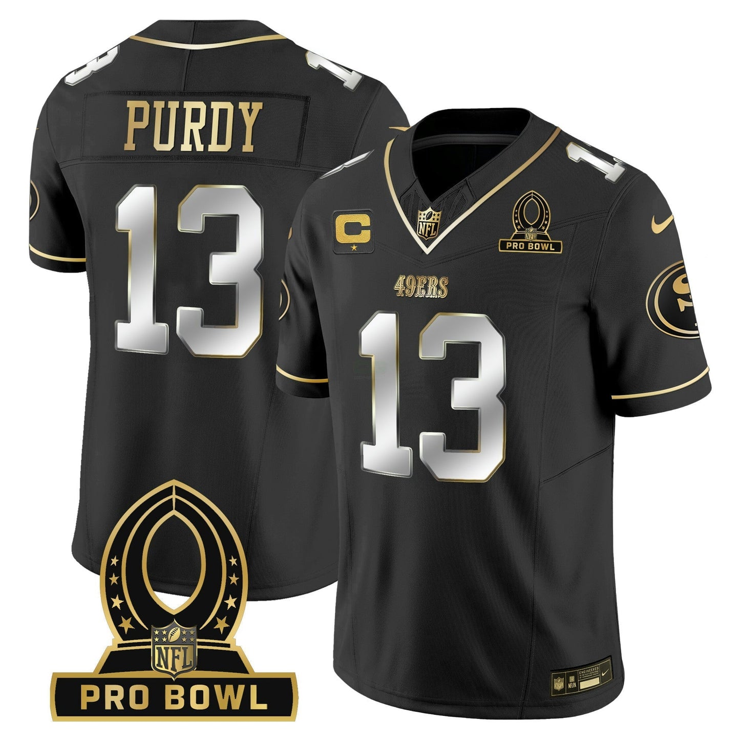 Camisa NFL San Francisco 49ers Men’s 2024 Pro Bowl Patch Vapor Jersey