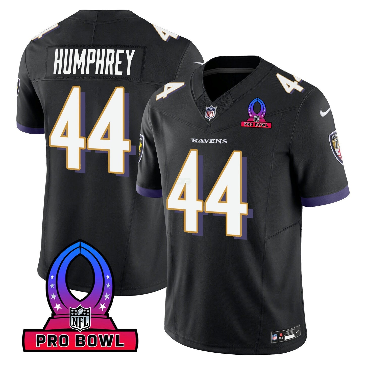 Camisa NFL Baltimore Ravens Men’s 2024 Pro Bowl Patch Vapor Jersey