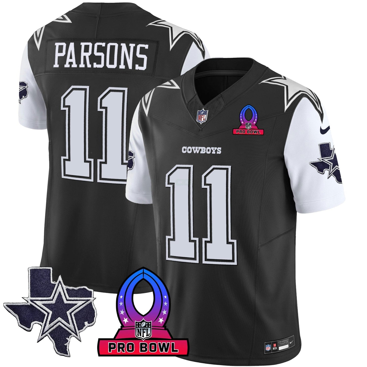 Camisa NFL Dallas Cowboys Men’s 2024 Pro Bowl Patch Vapor Jersey