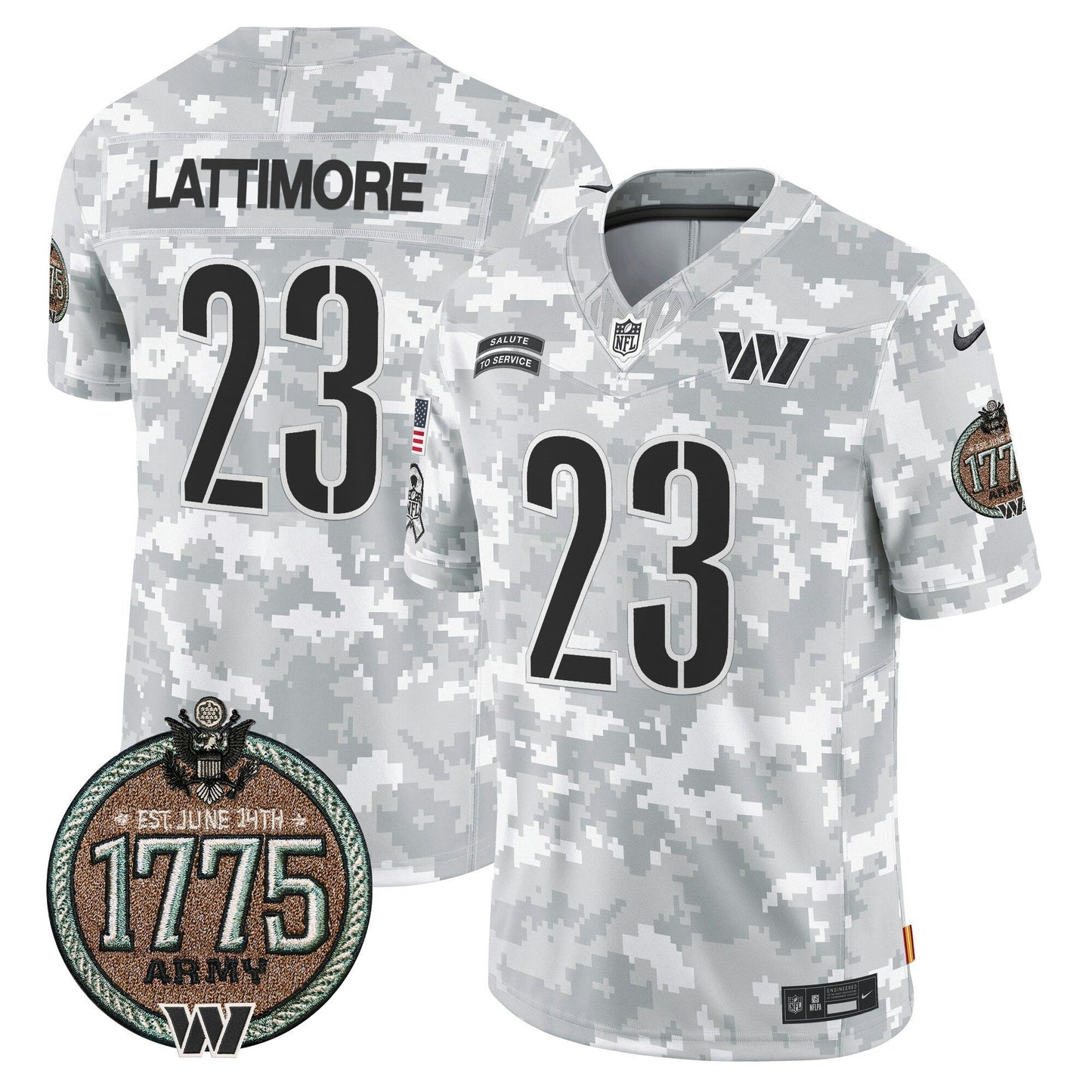 Camisa NFL Washington Commanders Men’s 2024 Salute to Service Establishment Year Patch Vapor Limited Jersey