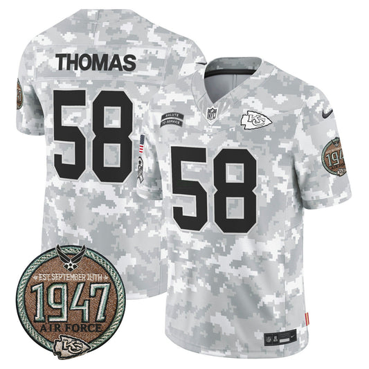 Camisa NFL Kansas City Chiefs Men’s 2024 Salute to Service Establishment Year Patch Vapor Limited Jersey