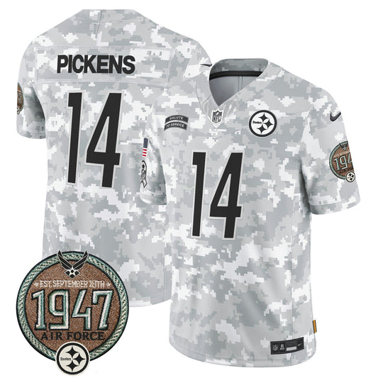Camisa NFL Pittsburgh Steelers Men’s 2024 Salute to Service Establishment Year Patch Vapor Limited Jersey