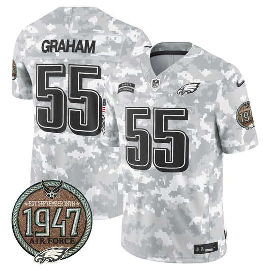 Camisa NFL Philadelphia Eagles Men’s 2024 Salute to Service Establishment Year Patch Vapor Limited Jersey