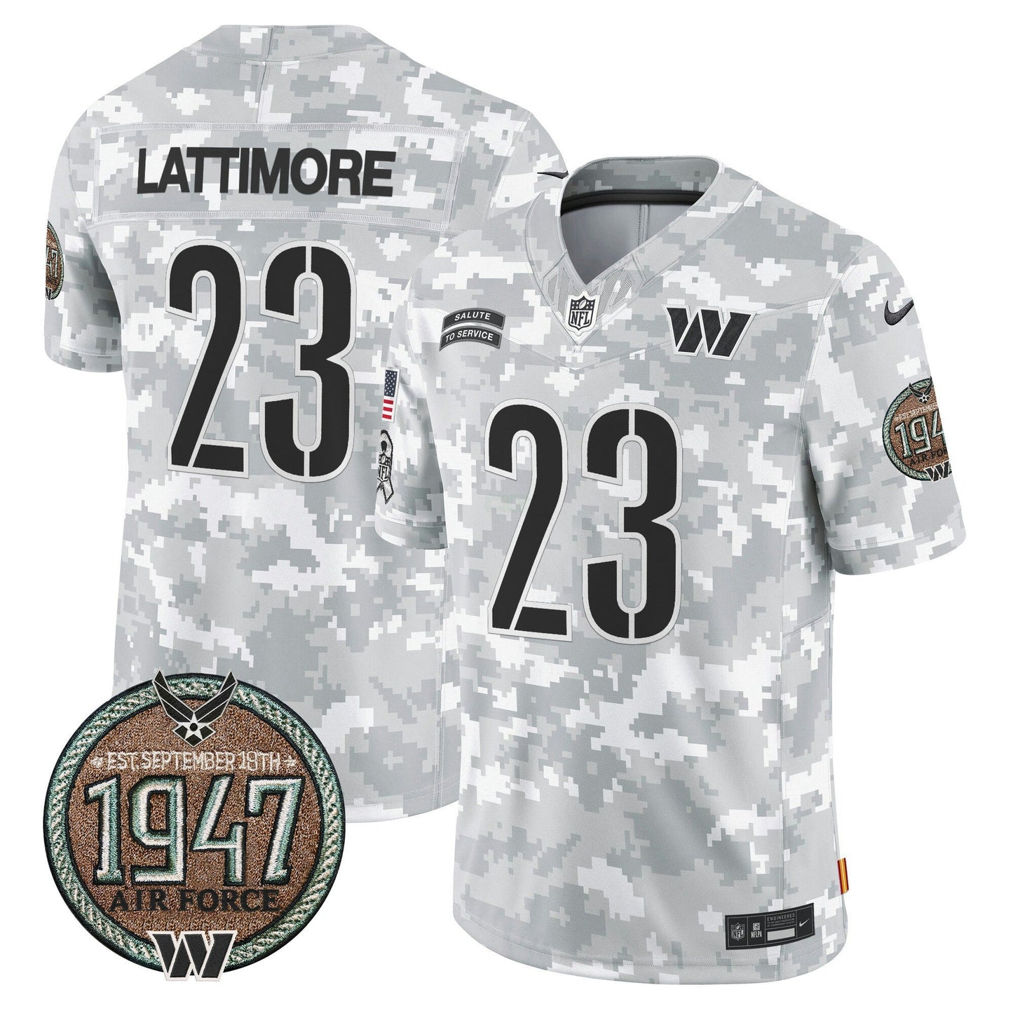 Camisa NFL Washington Commanders Men’s 2024 Salute to Service Establishment Year Patch Vapor Limited Jersey