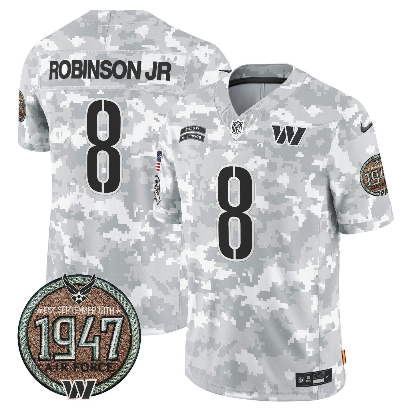 Camisa NFL Washington Commanders Men’s 2024 Salute to Service Establishment Year Patch Vapor Limited Jersey