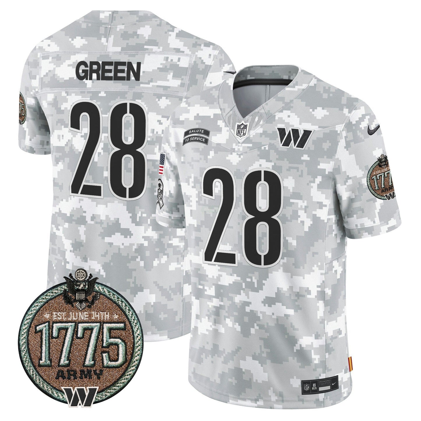 Camisa NFL Washington Commanders Men’s 2024 Salute to Service Establishment Year Patch Vapor Limited Jersey