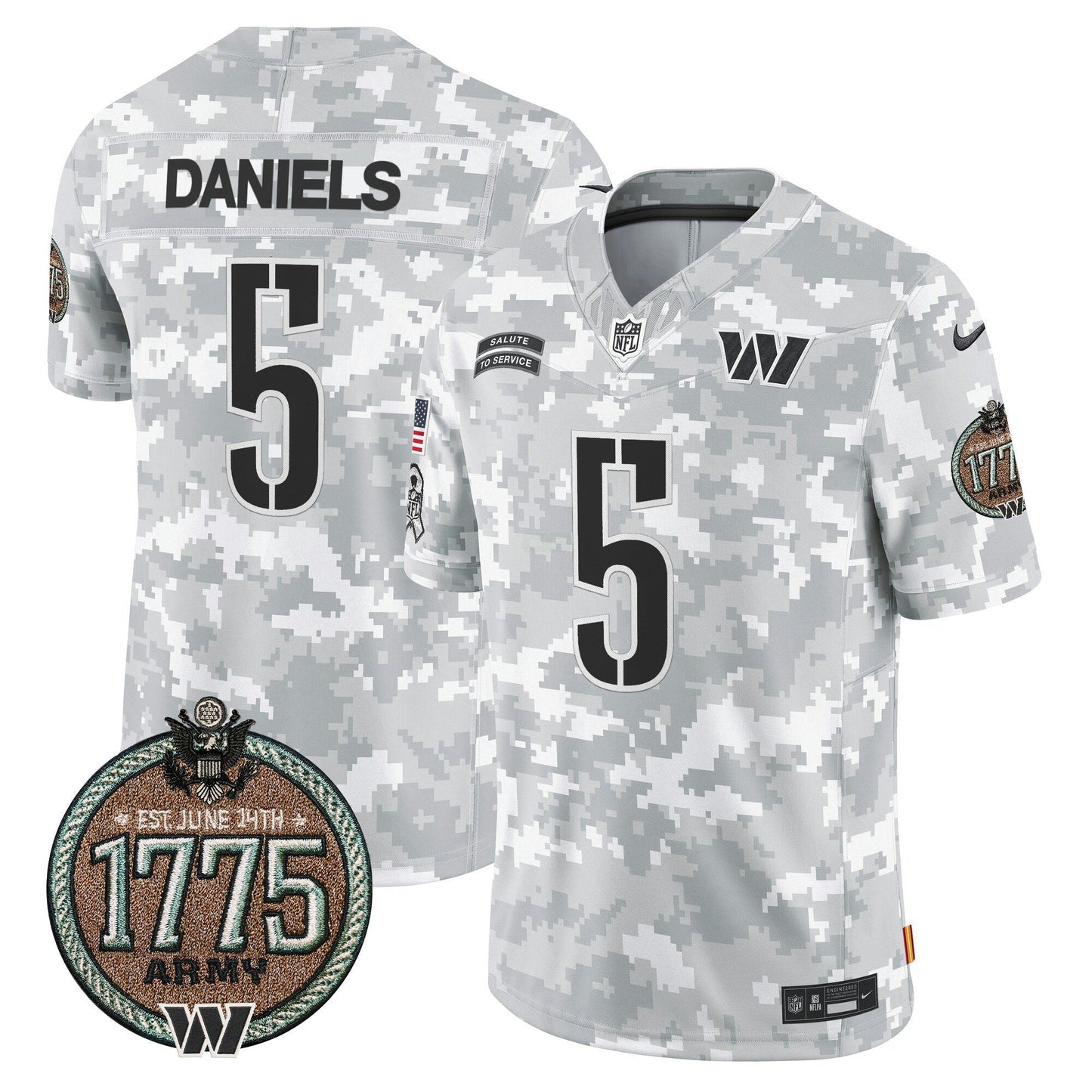 Camisa NFL Washington Commanders Men’s 2024 Salute to Service Establishment Year Patch Vapor Limited Jersey