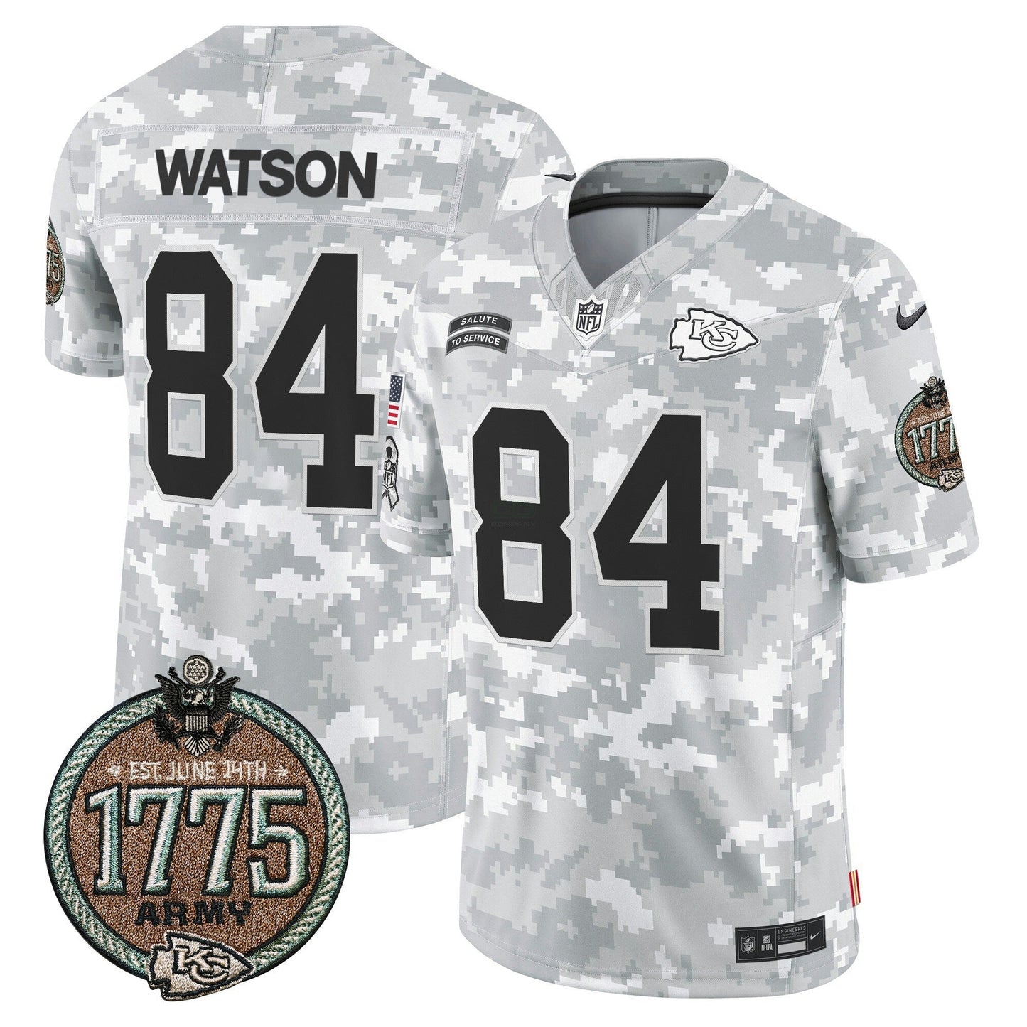 Camisa NFL Kansas City Chiefs Men’s 2024 Salute to Service Establishment Year Patch Vapor Limited Jersey