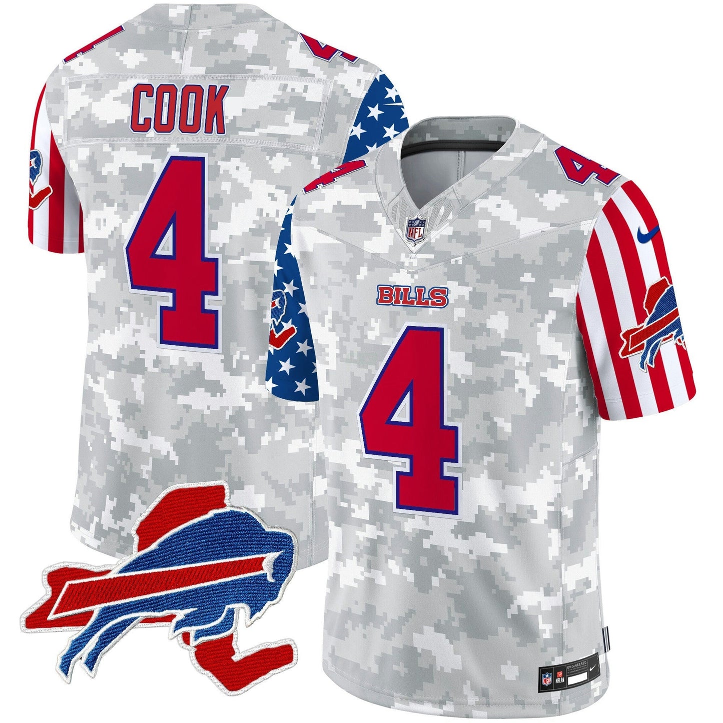 Camisa NFL Buffalo Bills Men’s 2025 Independence Day Vapor Premier Limited Jersey