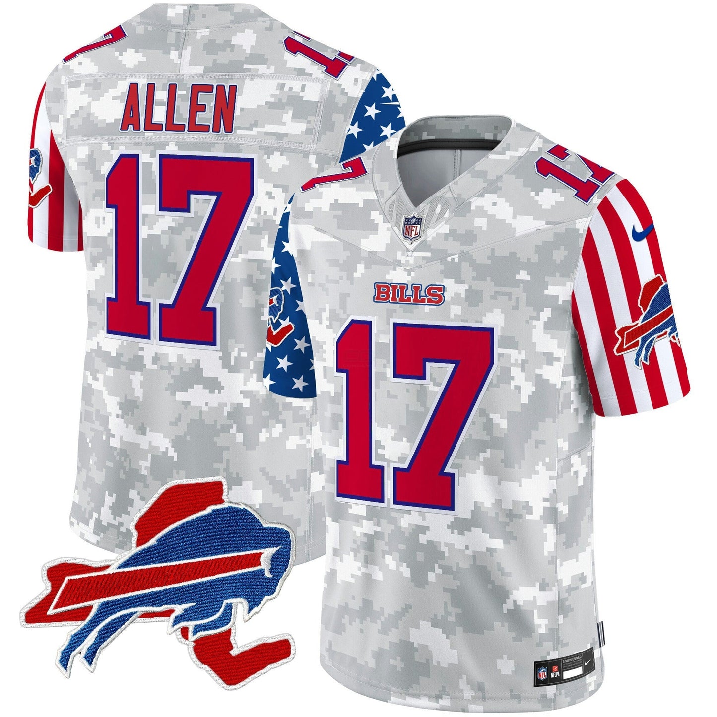 Camisa NFL Buffalo Bills Men’s 2025 Independence Day Vapor Premier Limited Jersey