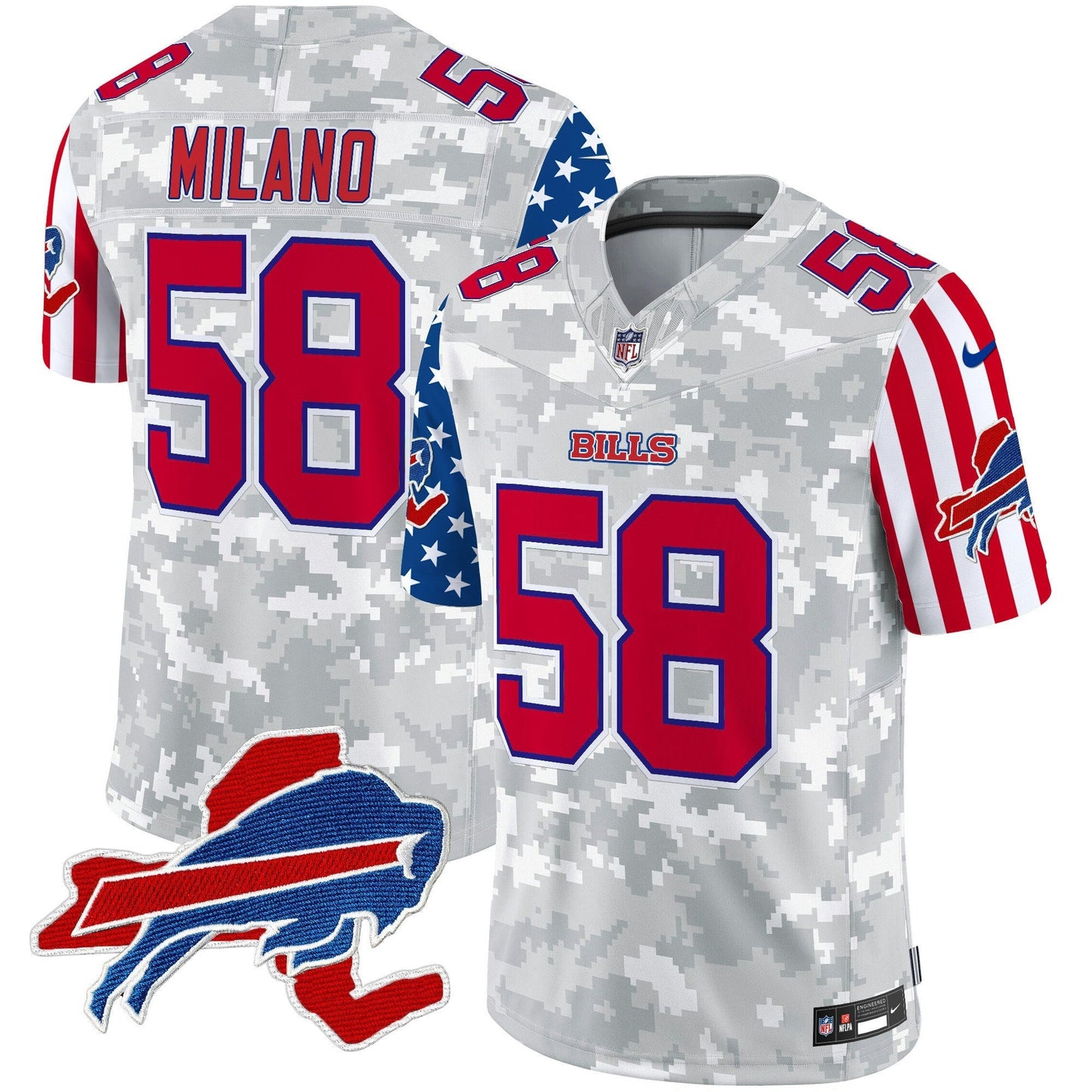 Camisa NFL Buffalo Bills Men’s 2025 Independence Day Vapor Premier Limited Jersey