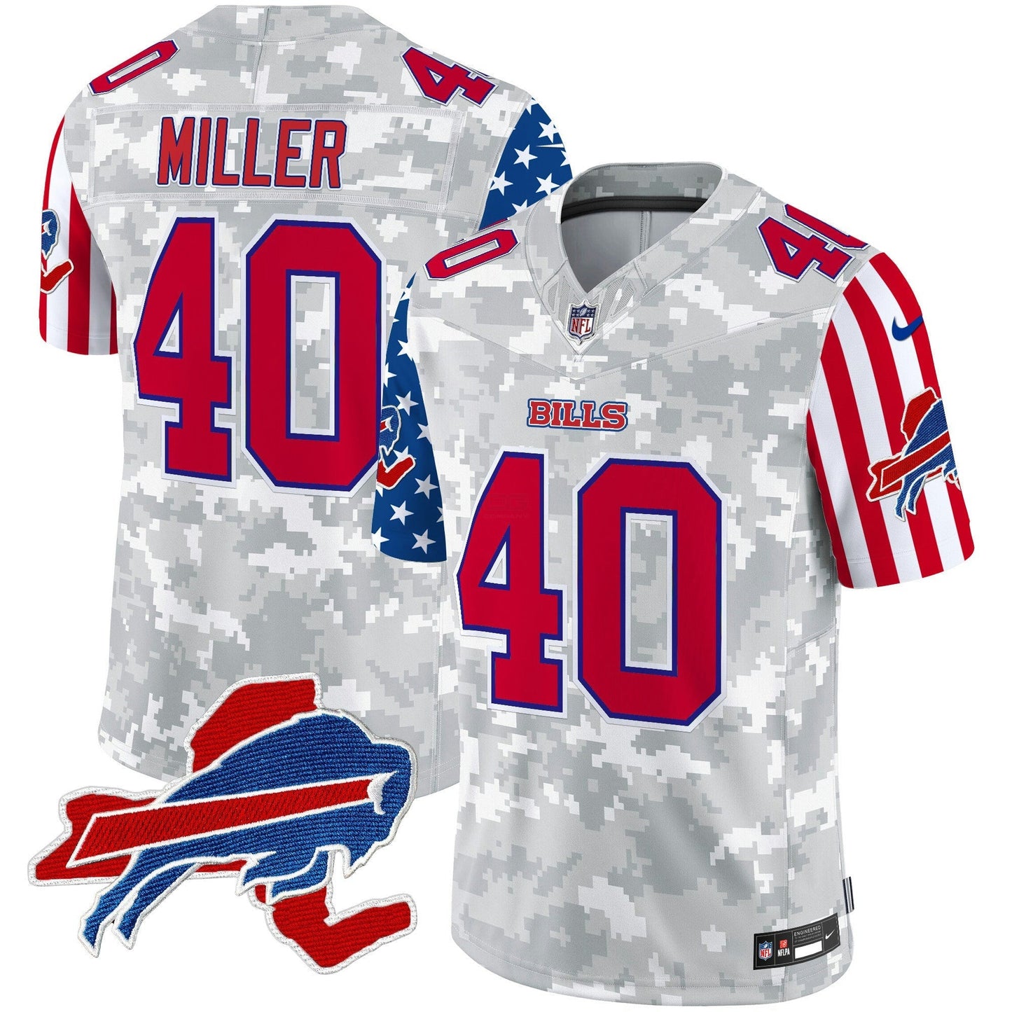 Camisa NFL Buffalo Bills Men’s 2025 Independence Day Vapor Premier Limited Jersey