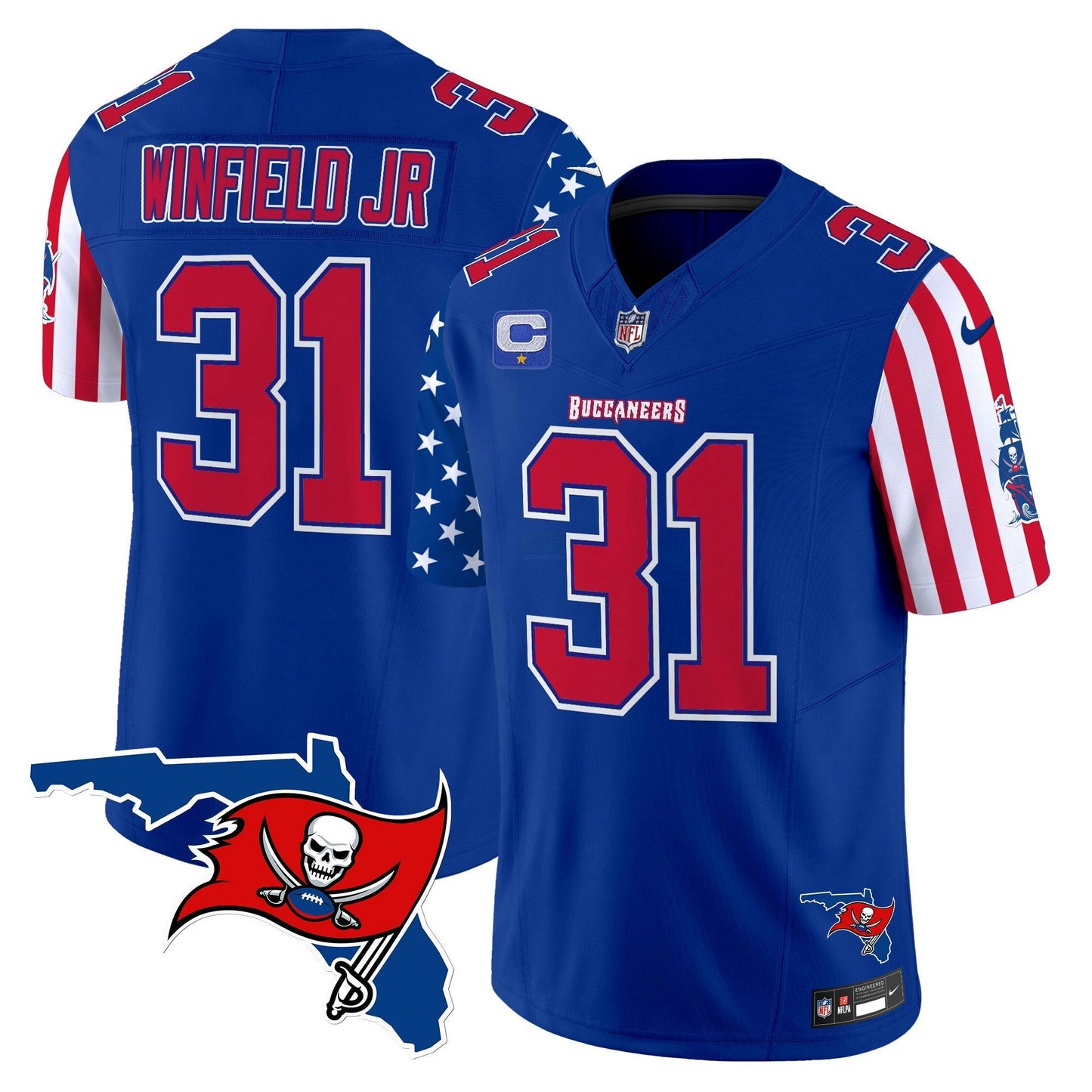 Camisa NFL Tampa Bay Buccaneers Men’s 2025 Independence Day Vapor Premier Limited Jersey