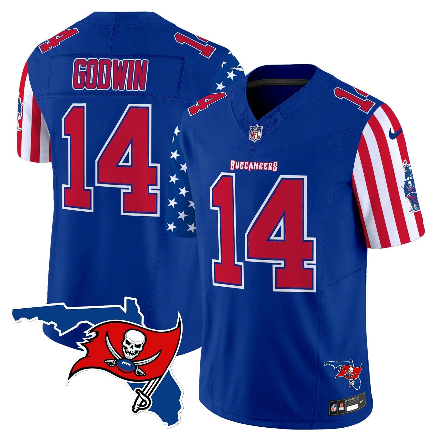 Camisa NFL Tampa Bay Buccaneers Men’s 2025 Independence Day Vapor Premier Limited Jersey