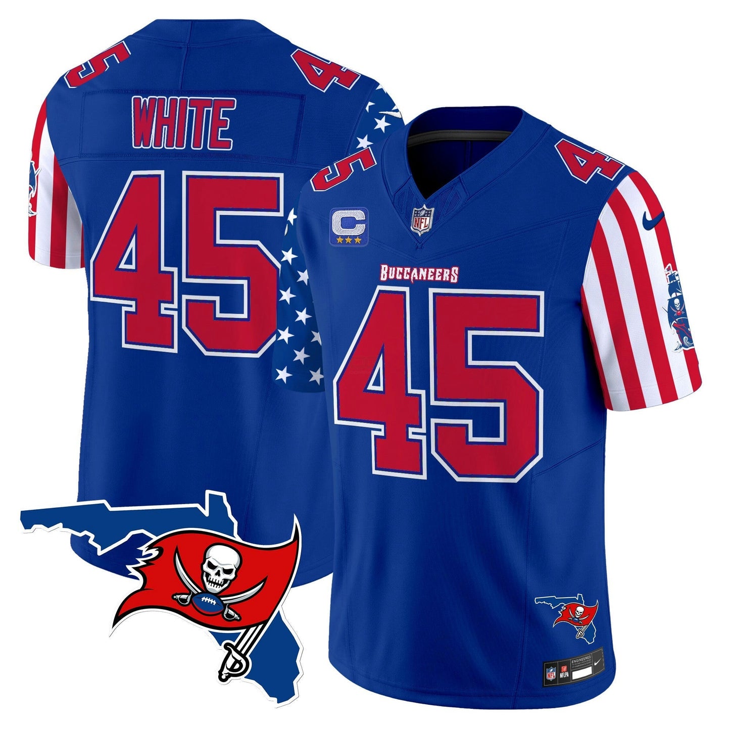 Camisa NFL Tampa Bay Buccaneers Men’s 2025 Independence Day Vapor Premier Limited Jersey