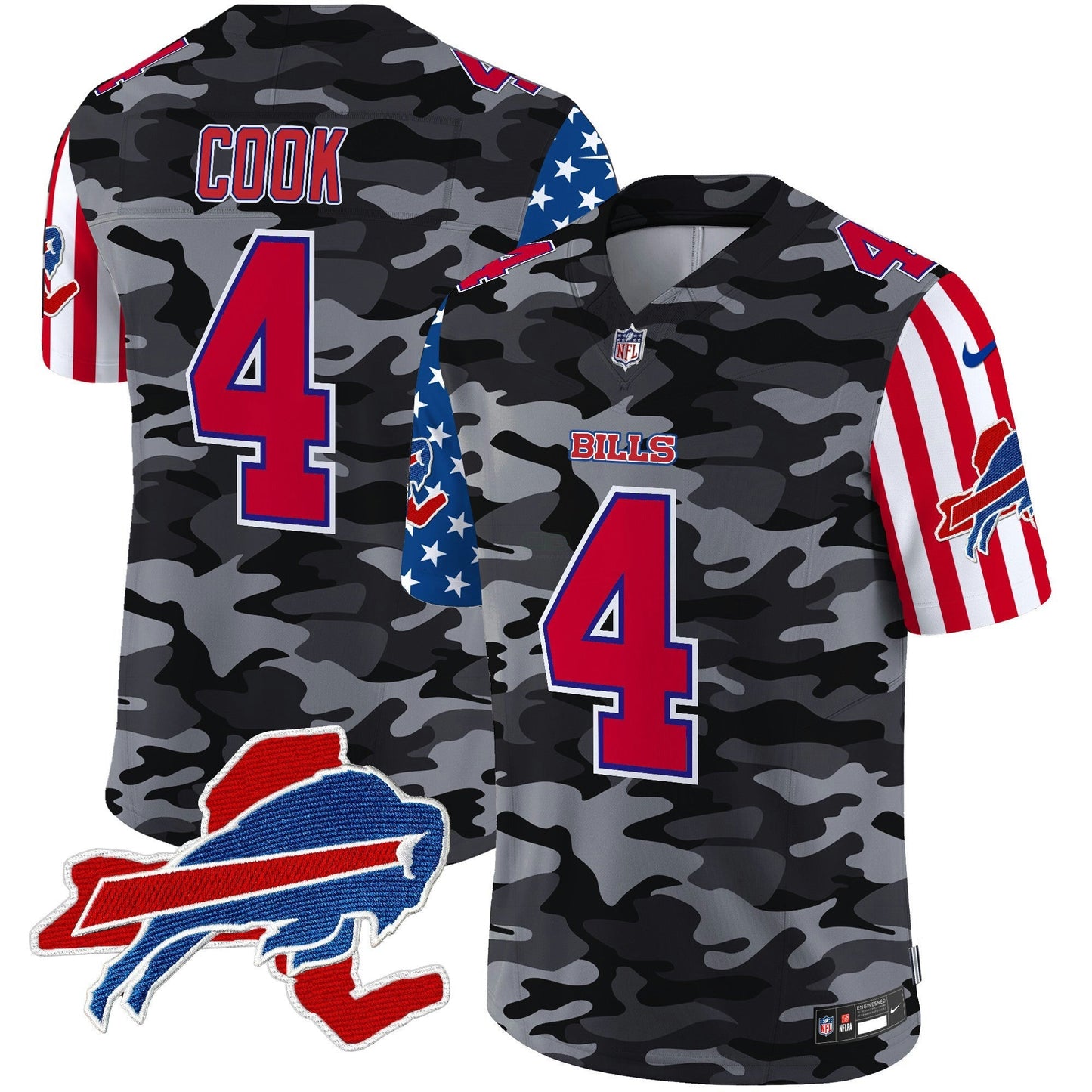 Camisa NFL Buffalo Bills Men’s 2025 Independence Day Vapor Premier Limited Jersey