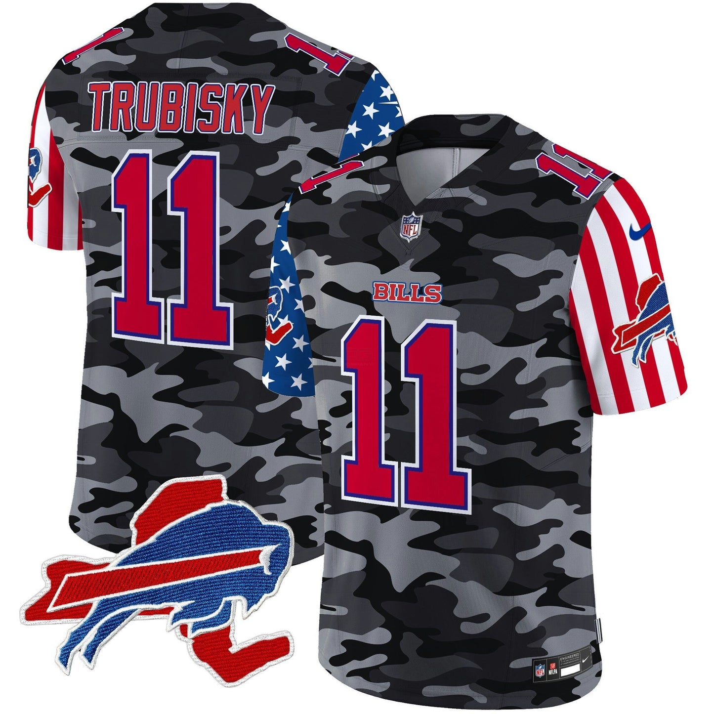 Camisa NFL Buffalo Bills Men’s 2025 Independence Day Vapor Premier Limited Jersey
