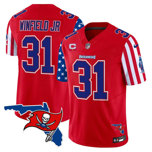 Camisa NFL Tampa Bay Buccaneers Men’s 2025 Independence Day Vapor Premier Limited Jersey