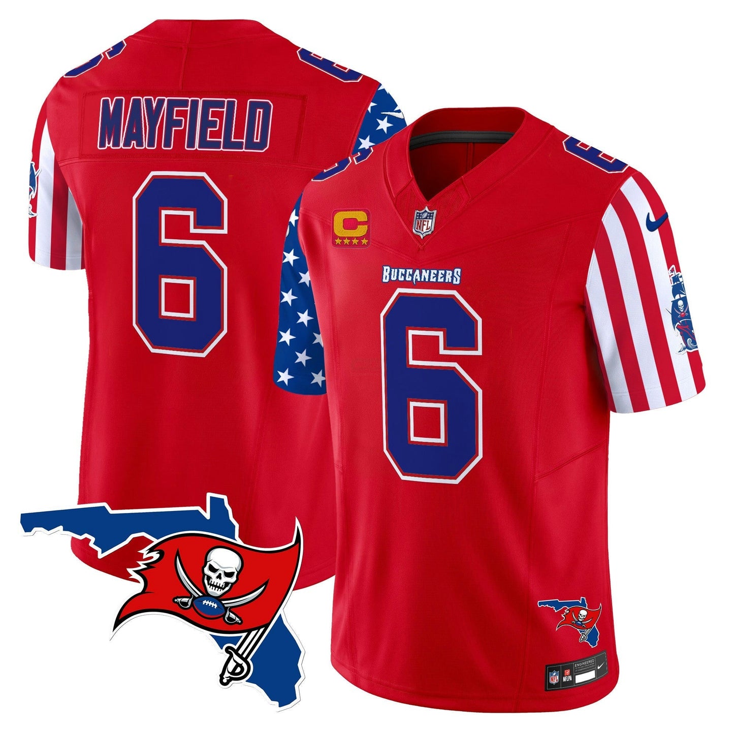 Camisa NFL Tampa Bay Buccaneers Men’s 2025 Independence Day Vapor Premier Limited Jersey