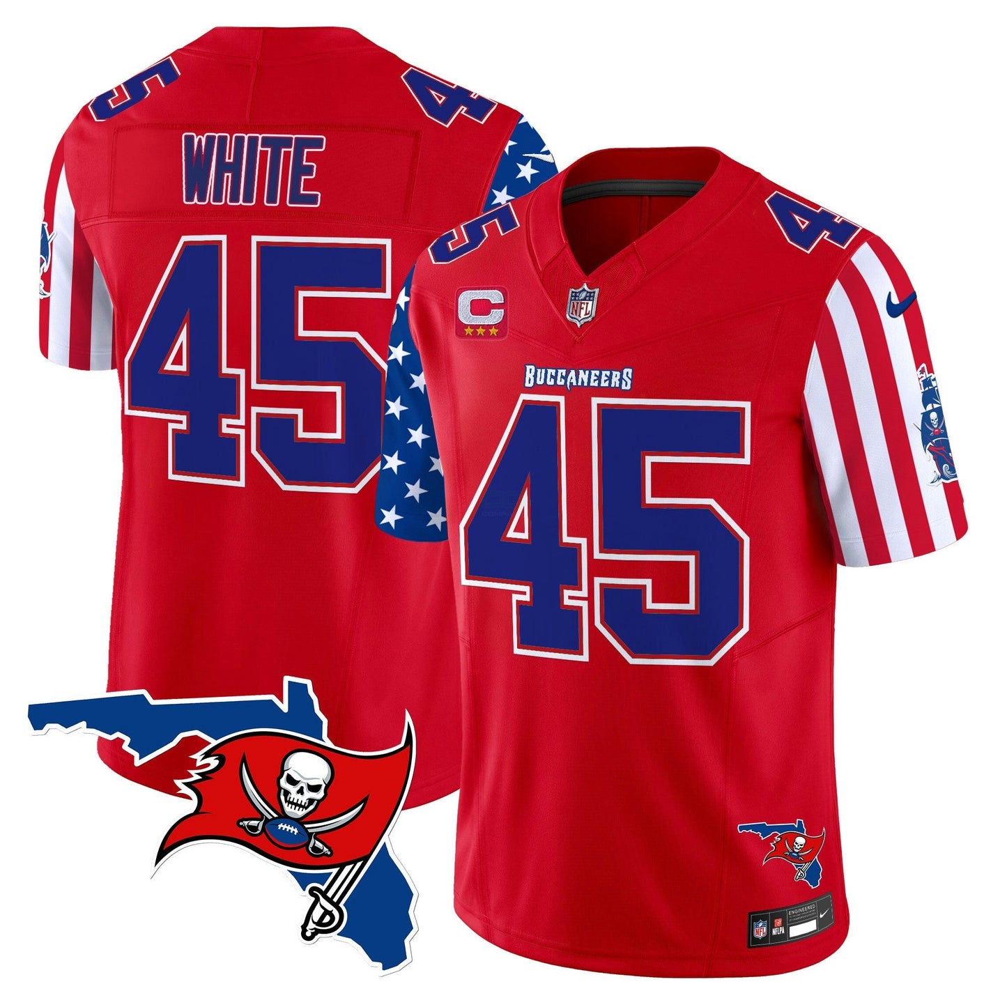 Camisa NFL Tampa Bay Buccaneers Men’s 2025 Independence Day Vapor Premier Limited Jersey
