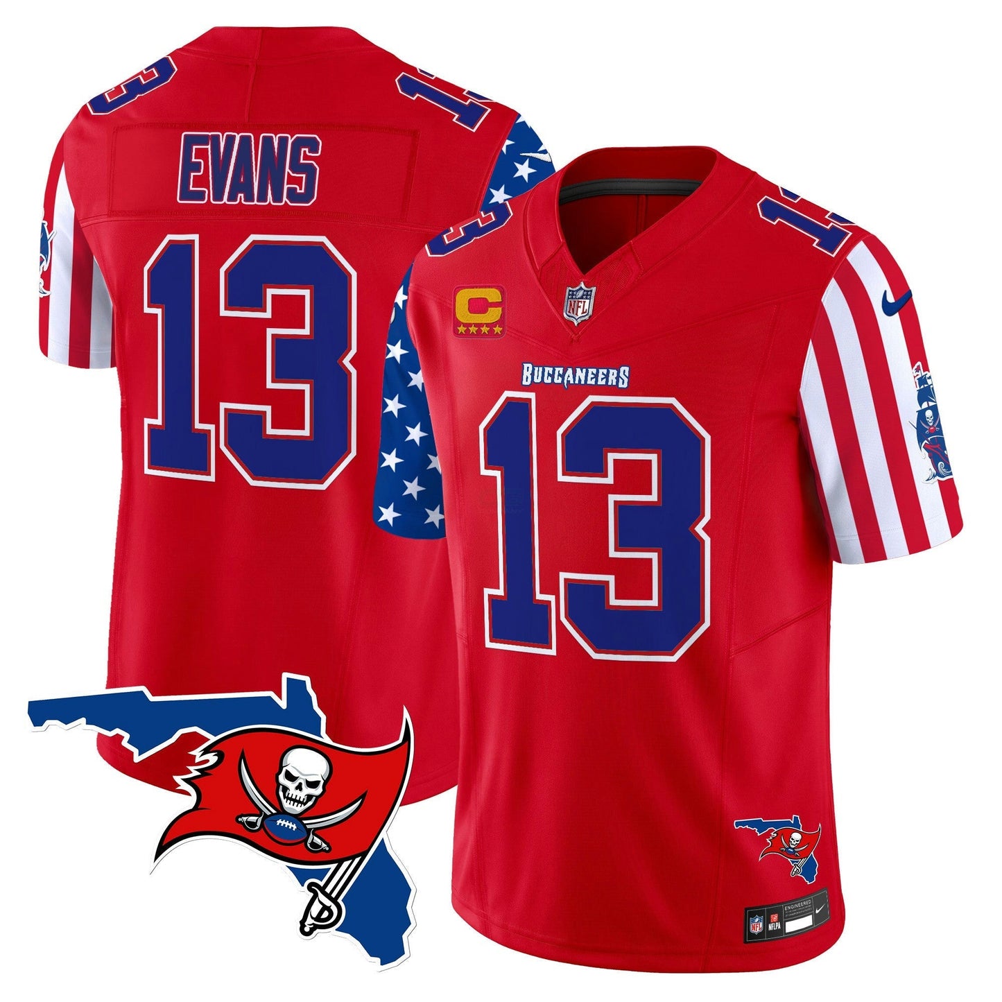 Camisa NFL Tampa Bay Buccaneers Men’s 2025 Independence Day Vapor Premier Limited Jersey