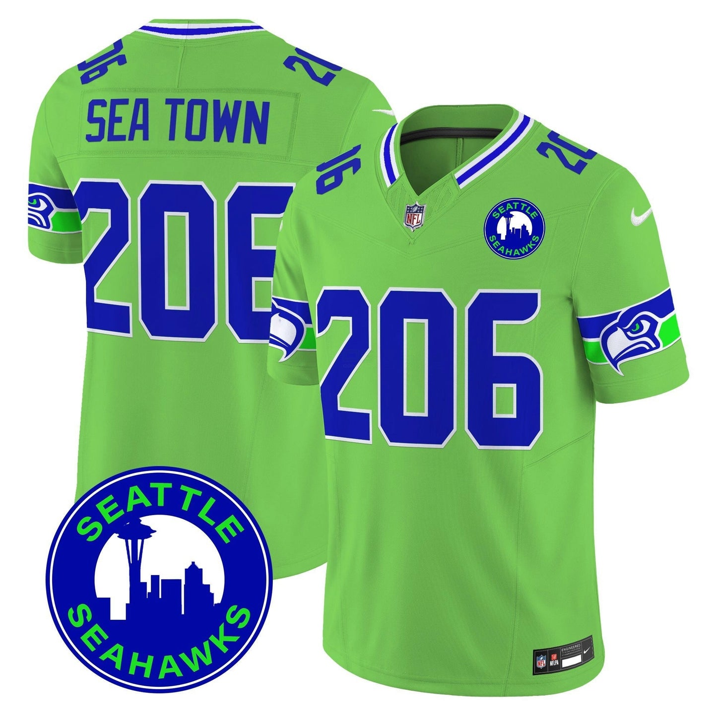 Camisa NFL Men’s 2025 Seattle City Patch Vapor Limited Jersey